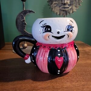 Johanna Parker Luna Moon Red Valentine's Day Heart Coffee Mug Carnival Cottage